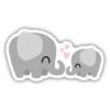 Two Elephants Sticker