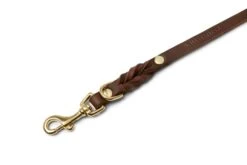 Butter Leather 3x Adjustable Dog Leash - Classic Brown By Molly And Stitch US -Outdoor Products Store 2d
