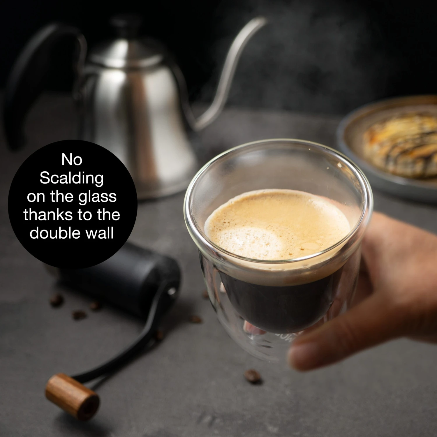 Caffe Italia Napoli Double Walled Coffee Glasses (Set Of 6) By Moritz & Moritz 6 Caffe Italia Napoli Double Walled Coffee Glasses (Set Of 6) By Moritz & Moritz - Image 4