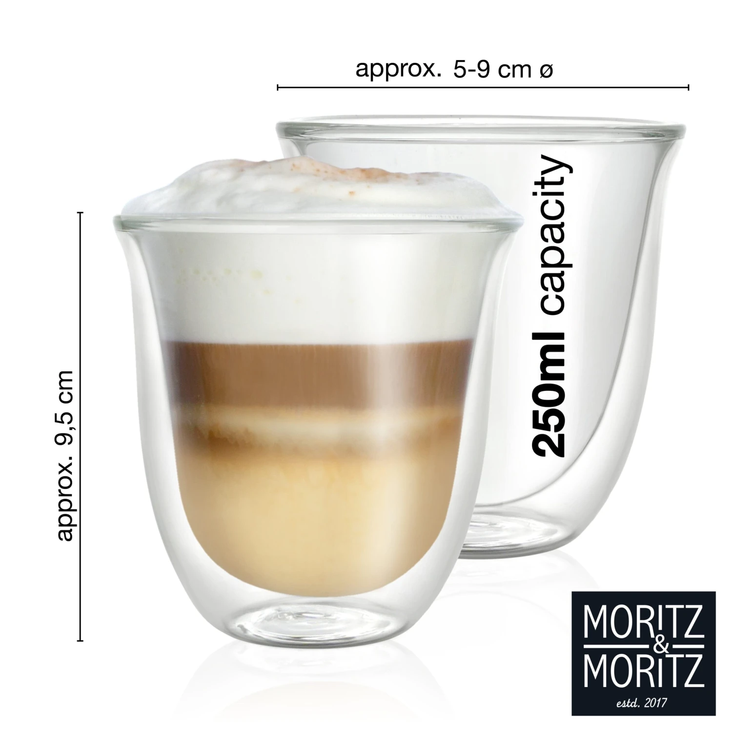 Caffe Italia Napoli Double Walled Coffee Glasses (Set Of 6) By Moritz & Moritz 8 Caffe Italia Napoli Double Walled Coffee Glasses (Set Of 6) By Moritz & Moritz - Image 6