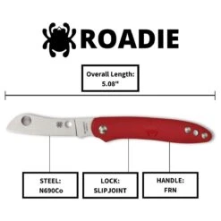 Spyderco Roadie Red Plain Edge 11 Spyderco Roadie Red Plain Edge -Outdoor Products Store C189PRD