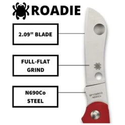 Spyderco Roadie Red Plain Edge 9 Spyderco Roadie Red Plain Edge -Outdoor Products Store C189PRD2