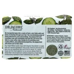 Minty Cucumber Mojito Bar Soap By Dr. Jacobs Naturals -Outdoor Products Store DJN BAR SOAP MINTY CUCUMBER MOJITO BACK c4fc401c afac 4add 8758 66f26f2fb05e