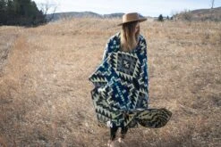 Andean Alpaca Wool Blanket - Blue Chakana By Alpaca Threadz -Outdoor Products Store DSC08515