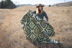 Andean Alpaca Wool Blanket - Blue Chakana By Alpaca Threadz -Outdoor Products Store DSC08519