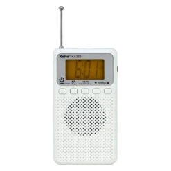 Kaito KA220W Pocket Digital AM/FM Radio With Alarm Clock & Sleep Timer
