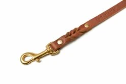 Butter Leather 3x Adjustable Dog Leash - Sahara Cognac By Molly And Stitch US -Outdoor Products Store Lt Brown Leash2 D