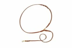 Butter Leather 3x Adjustable Dog Leash - Sahara Cognac By Molly And Stitch US -Outdoor Products Store Lt Brown Leash F2