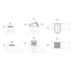 IKamper Skycamp 3.0 Mini Rooftop Tent - Rocky Black Shell -Outdoor Products Store MB009 0014