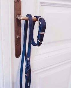 Butter Leather Dog Collar - Navy Blue By Molly And Stitch US -Outdoor Products Store SMgRmi4Q