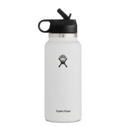 Hydro Flask 32 Oz. Wide Mouth With Straw Lid 2.0 Water Bottle -Outdoor Products Store W32BSW110