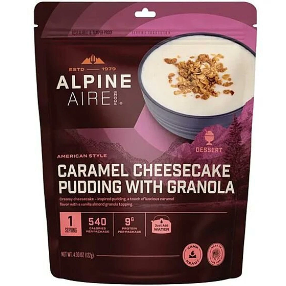 AlpineAire Caramel Cheesecake Pudding With Granola 3 AlpineAire Caramel Cheesecake Pudding With Granola