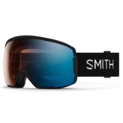 Smith Proxy Low Bridge Photochromic Ski Goggles Black/ChromaPop Pro Photochromic Blue Mirror Snow Goggles
