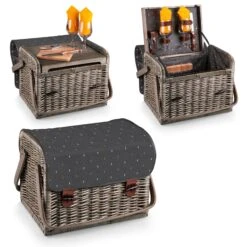Kabrio Wine & Cheese Picnic Basket By Picnic Time Family Of Brands -Outdoor Products Store bfbf828df4b5c15ecd9517ed9580fc75ddf95938