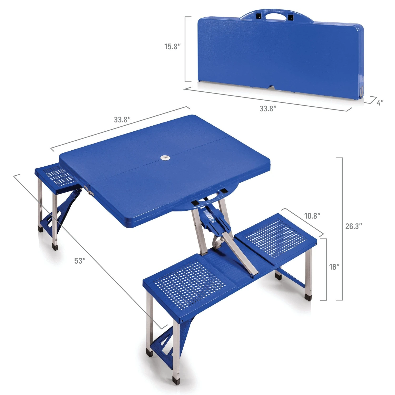 Picnic Table Portable Folding Table With Seats By Picnic Time Family Of Brands 10 Picnic Table Portable Folding Table With Seats By Picnic Time Family Of Brands - Image 8