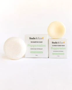 Zero Waste Shampoo & Conditioner Bar Duo -Outdoor Products Store suds eco peppermint breeze shampoo conditioner bar duo 1123875318